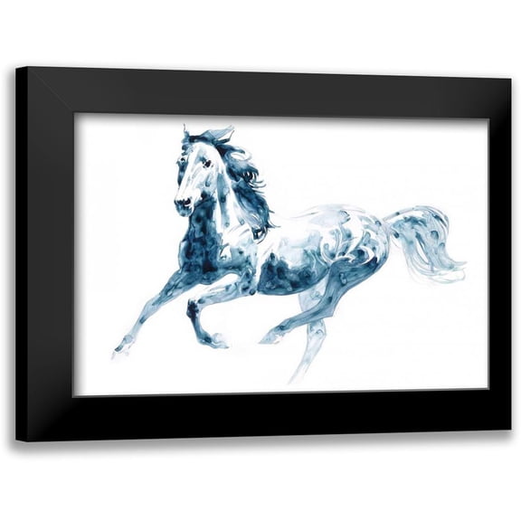 Chapman, Julie T. 14x11 Black Modern Framed Museum Art Print Titled - Sapphire Gallop II