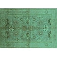 thumbnail image 1 of Ahgly Company Machine Washable Indoor Rectangle Oriental Turquoise Blue Industrial Area Rugs, 5' x 8', 1 of 4