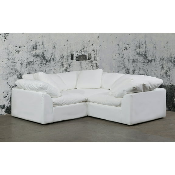 L-Shape Sectional Sofa Modular Couch Deep Seating Performance Fabric Washable Corner Sofa