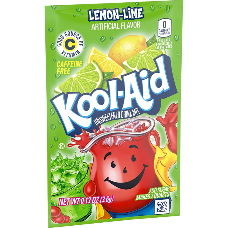Kool-Aid, Unsweetened Lemon Lime Powdered Drink Mix, 0.13 oz