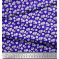 thumbnail image 2 of Soimoi Blue Cotton Duck Fabric Daisies Floral Print Fabric by the Yard 44 Inch Wide, 2 of 3