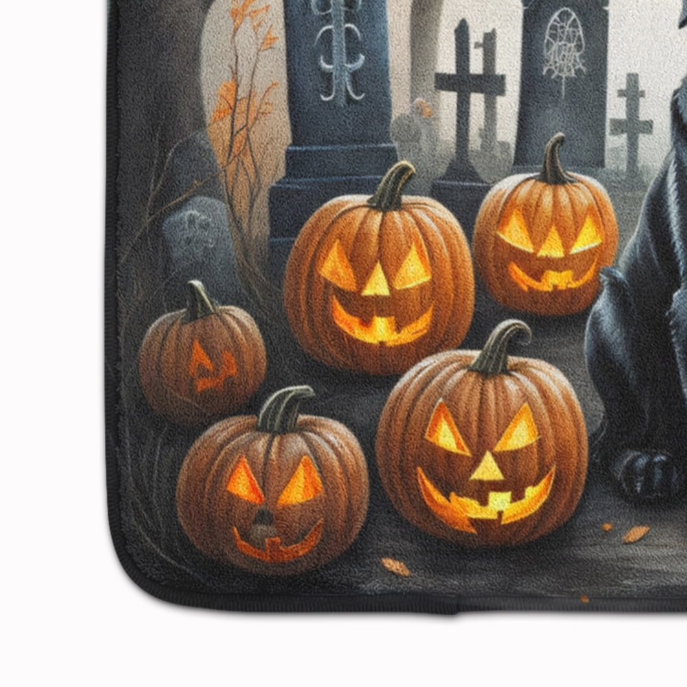 Carolines Treasures DAC2016RUG 19 x 27 in. Unisex Black Labrador Retriever Spooky Halloween Memory Foam Kitchen Mat