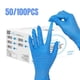 thumbnail image 2 of Guantes de nitrilo azules desechables, resistentes al agua, duraderos, para tatuajes, uñas, mascotas, baño, herramientas de limpieza del hogar, 50/100 unidades, 2 of 5