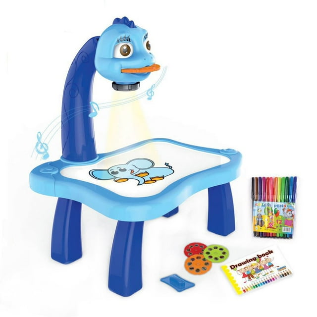 Kids Intelligent Projection Light Music Educational Painting Drawing Board Toy