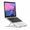 Silver, variant on VerdeVida Portable Laptop Stand, Laptop Holder Computer Stand for Desk, Metal Foldable Laptop Stand with 6 Levels Height Adjustment, Compatible with MacBook, HP, Lenovo, Dell,Black
