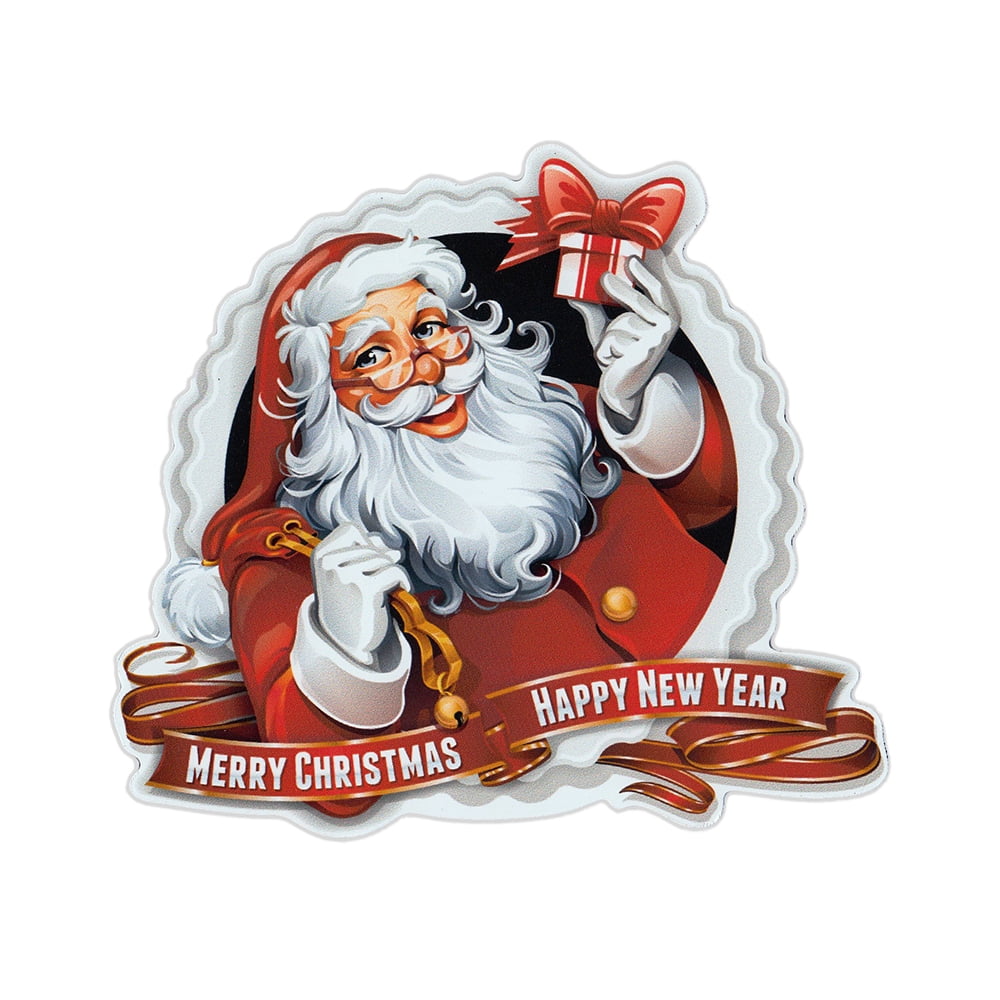 Bumper Sticker Merry Christmas Happy New Year (Santa Claus
