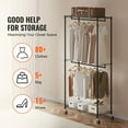 BENTISM Clothes Rack 300 lbs Double Hanging Garment Rack with Wheels