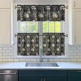 thumbnail image 3 of Kitchen Window Curtains with Rod Pocket Over Sink Space Sci-Fi Small Window Treatment Cafe Short Curtains for Bathroom Tier Drapes,3 Piece Set,24 Inch, 3 of 6