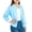 Light Blue, variant on Girls' Sequin Bom𝖻er Jacket Sparkly Long Sleeve Gradient Bom𝖻er Jackets for Kid with Ribbed Cuffs 5-12Y
