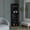 Black, variant on Kitchen Wine Racks Oban Corner Bar Cabinet with Five Shelves , Eight Bottle Cubbies and Steamware Black,Wine Racks For Kitchen Counter
