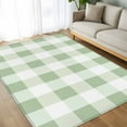 thumbnail image 4 of Sage Green Buffalo Check 5x8 Area Rugs, Farmhouse Plaid Modern Geometric Non-Skid Rubber Backing Large Rectangle Rugs - Living Room Bedroom Home Office, Indoor Floor Mat Carpets Washable Rug, 4 of 9