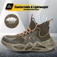 thumbnail image 4 of Steel Toe Shoes for Men Comfortable Work Safety Shoes Lightweight Steel Toe Sneakers for Men Puncture Proof Indestructible Mens Work Shoes Sneakers, 4 of 13