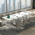thumbnail image 2 of Patiojoy Set of 6 Conference Tables Rectangular Meeting Room Table Seminar Table for School or College Boardroom Desk, 2 of 6
