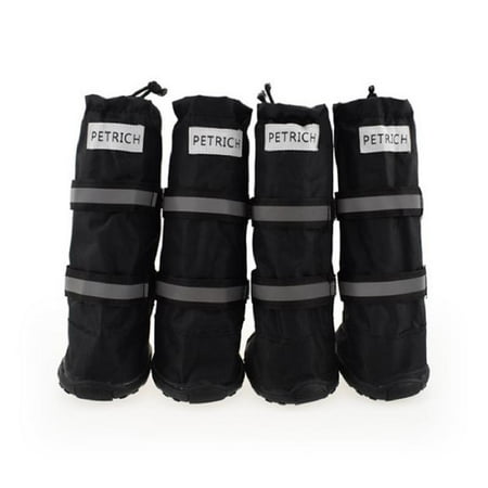 2 Pairs Dog Shoes Waterproof Boots Non-Skid with Adjustable Drawstring for Pets