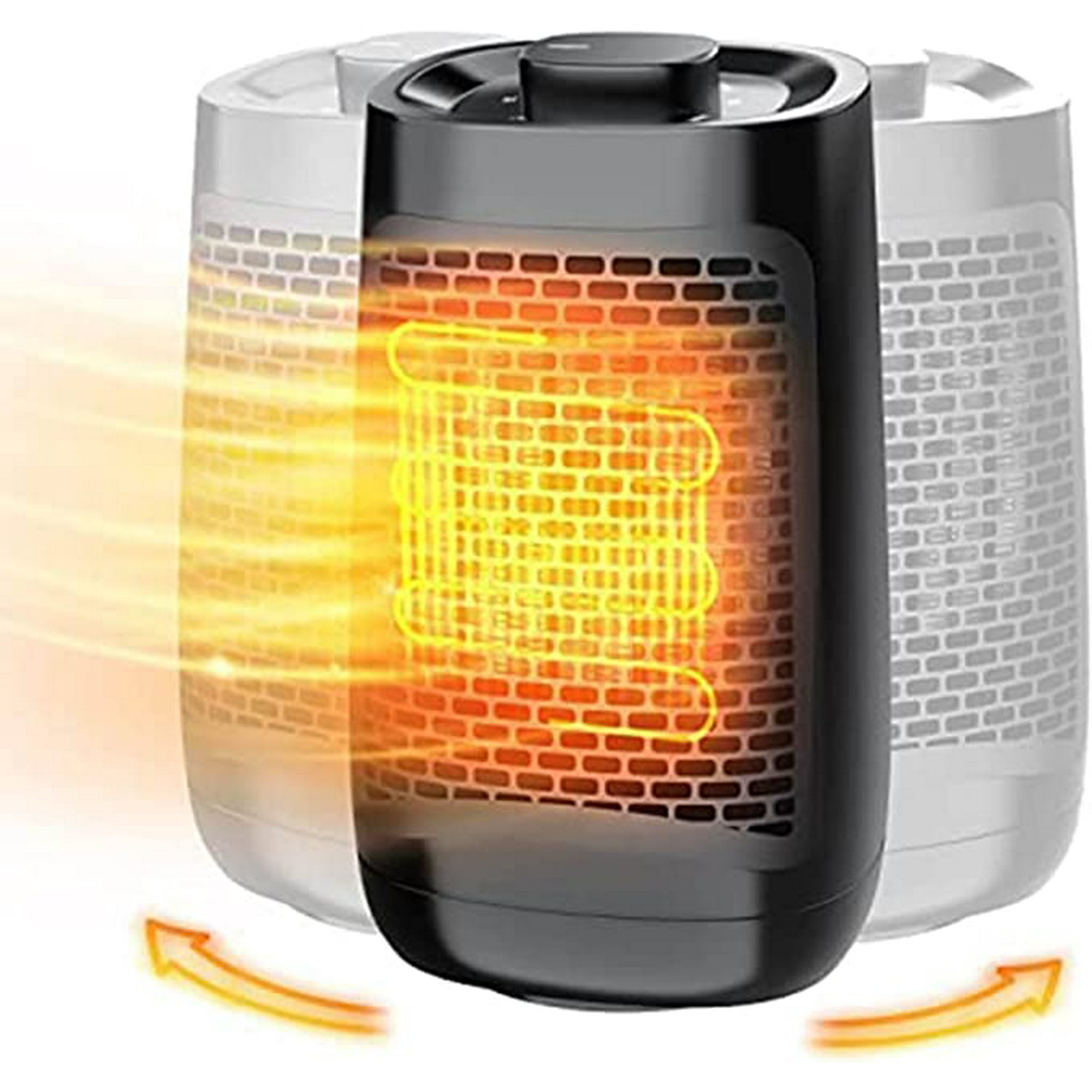 Space heater, 65 ° rotary indoor space heater (black), 1200W/750W portable  heater, mini heater with thermostat, indoor black desktop electric heater  fan | Walmart Canada