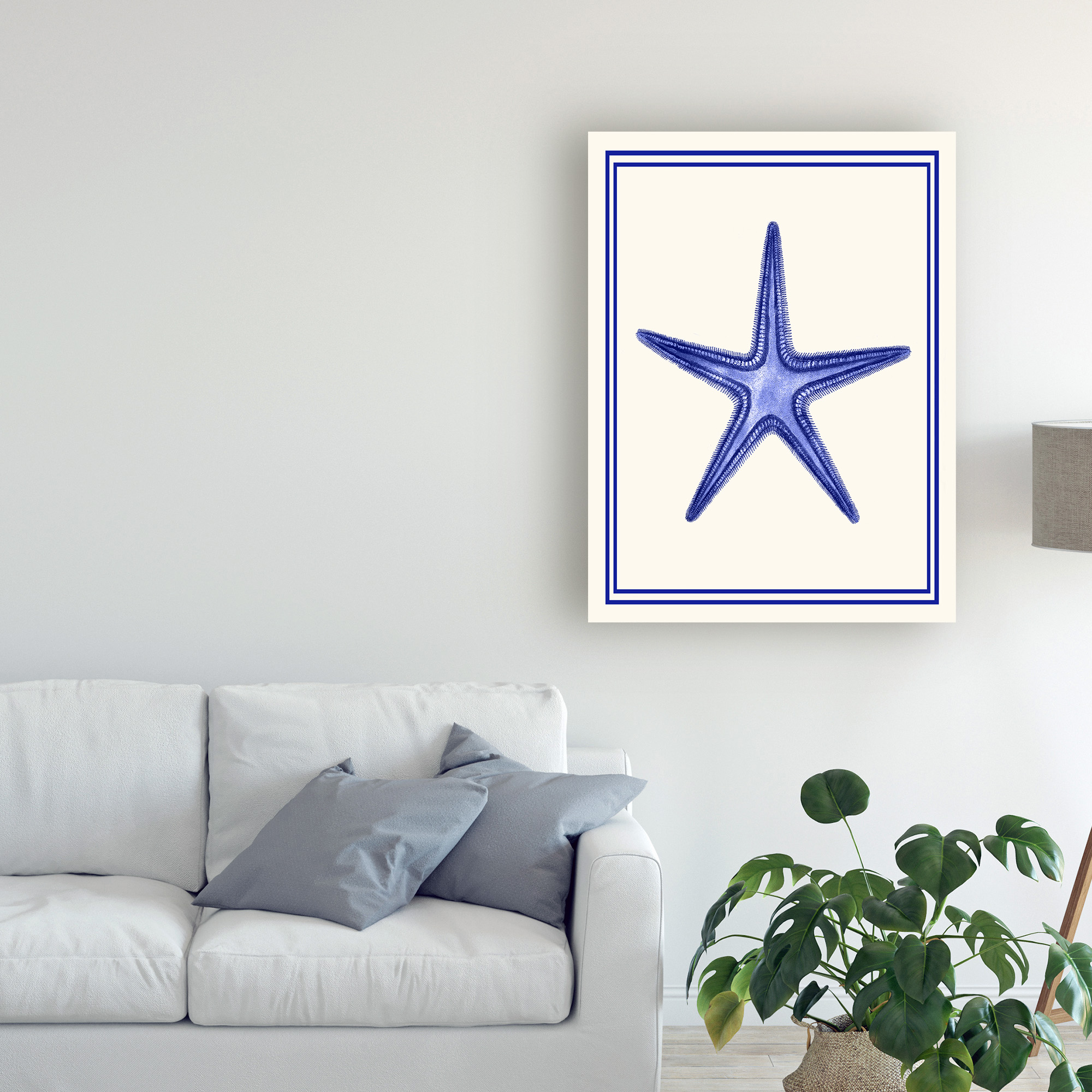 Trademark Fine Art 'Mixed Nautical Blue on Cream f' Canvas Art by Fab Funky