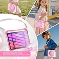 thumbnail image 2 of Case for iPad Mini 7 A17 Pro / Mini 6, iPad Mini 6th/7th Gen 2021 2024 8.3 Inch Shockproof Rugged Protective Cover with 360 Rotating Stand Pencil Holder Hand/Shoulder Strap Transparent Back, 2 of 6