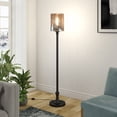 thumbnail image 4 of Evelyn&Zoe Numit 68.75" Tall Floor Lamp with Glass shade in Blackened Bronze/Mercury Glass, 4 of 5