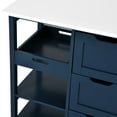 thumbnail image 4 of Dextrus Kitchen Island Cart, 26.4"L Kitchen Storage Cart with Shelves & Drawers, Blue, 4 of 6