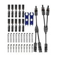 thumbnail image 1 of 10 Pairs Male/Female Solar Panel Cable Connectors with 1 to 2 Branch Y Type Branch Connector Spanner Assembly Tool for PV System IP67 Waterproof DIY Cable Accessories Tool, 1 of 8