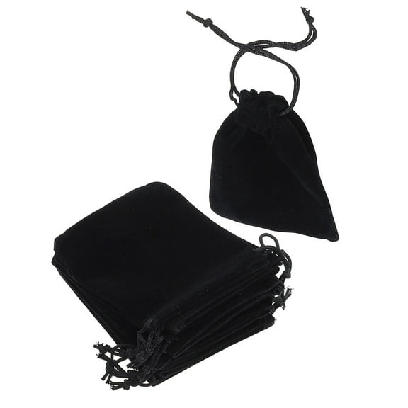 WHAMVOX  30 Pcs Mini Jewelry Bags Black Velvet Sachets for Pouch