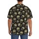 thumbnail image 3 of Balery funny Retro Skull Camisa Casual de Manga Corta con Botones para Hombre, Texturizada, Estilo Cubano, para Playa, Verano-4X-Large, 3 of 5