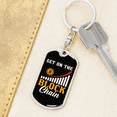 thumbnail image 6 of Get On The Block Crypto Stainless Steel or 18k Gold Premium Swivel Dog Tag Keychain, 6 of 16