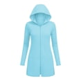 thumbnail image 4 of Miluxas Womens UPF 50+ UV Sun Protection Hoodie Long Jackets Fishing Running Hiking Performance Long Sleeve Hoody Coat Quick Dry Outdoor Light Blue, 4 of 5