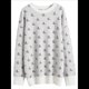 thumbnail image 2 of Suéter de Larga para Mujer, Suéteres Cortos de Gran Tamaño de Otoño, Tops de Punto con Cuello Redondo y Estampado de Velero Informal Gris L, 2 of 8