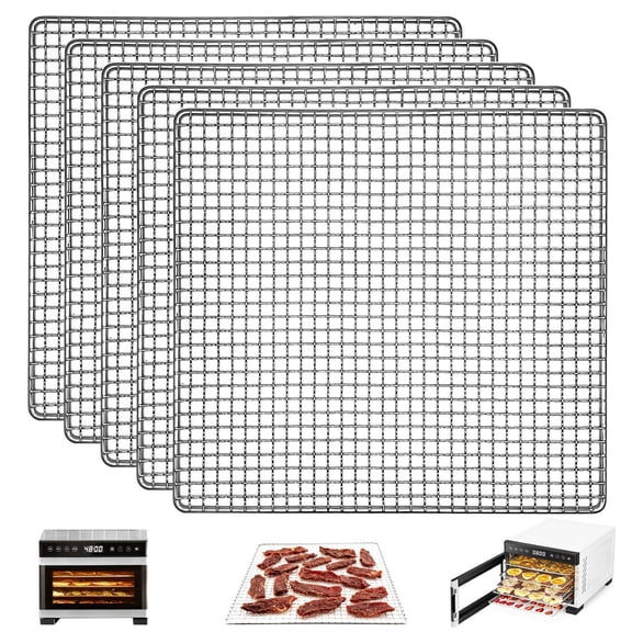 GWY 5-Pack Stainless Steel Dehydrator Trays for COSORI, 9.6"×9"