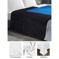 thumbnail image 6 of Blue Blavk Grey Twim Size Flat Sheet, Wrinkleproof & Fadeproof Cooling Flat Bed Sheet Only, White Abstract Art Gradient Modern Art Breathable Soft Bedding Top Sheets 66 x 96 Inches, 6 of 8