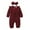 Wine Red, variant on XBASW Newborn Girls Jumpsuit with Headband Baby Long Sleeve Romper Ruffled Collar Onesies Infant Spring Fall Winter Bodysuit Clothing 0-18M