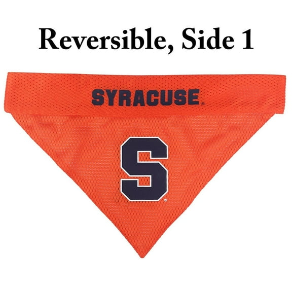 Pets First Collegiate Syracuse Orange Reversible Bandana - Home & Away Mesh & Premium Embroidery for DOGS & CATS