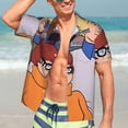 thumbnail image 3 of Lsque Scooby-Doo Pattern Hawaiian Shirt for Men Unisex Summer Beach Casual Short Sleeve Cotton Linen Button Down Shirts-Large, 3 of 6