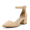 NUDE-NUBUCK, variant on Women's Closed Pointed Toe Low Chunky Heels Pumps Ankle Strap Wedding Business Dressy Shoes