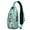 Greenish-blue-45, variant on Animal Gentle giant Nature Baby elephant Crossbody Backpack, Lightweight Sling Bag with Watercolor Floral Artistic Print