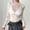White, variant on YTCAMLO Long Sleeve Shirts for Women Fashion See Through Mock Neck Shirts Floral Lace Mesh Tops Party Club Night Lace Blouses, Black XXL