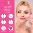 thumbnail image 5 of 21pc Beauty Set Glam Gem Rhinestone Handle Brush Collection with Assorted Blender Sponge Wedge Cosmetic Application Tools Kit for Face, 5 of 5