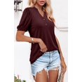 thumbnail image 3 of ONLYSHE Womens Summer V Neck T Shirts Casual Basic Short Sleeve Loose Fit Blouse Tops, 3 of 5