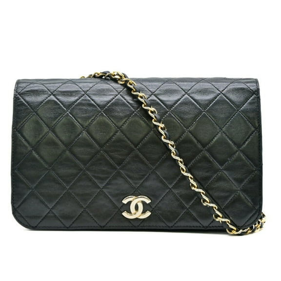 Pre-Owned CHANEL Chanel Matelasse Chain Shoulder Bag Clutch Black Gold Women's Seal... (Good)
