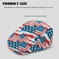 thumbnail image 4 of Chririnla American Flag Patchwork Flat Cap for Men 70s 80s Adjustable Newsboy Hat Lightweight Newsboy Caps for Outdoor, 4 of 4