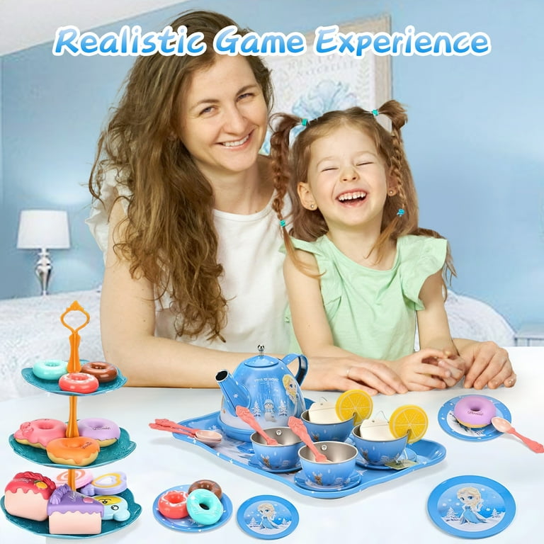 HopeRock 47PCS Princess Tea Set for Kids, Toddler Pretend Play Toy