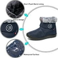 thumbnail image 5 of Adibosy Women Snow Boots Winter Shoes with Artificial Fur Lined Warm Slip On Boots for Women Waterproof Booties Comfortable Outdoor Anti Slip Shoes Blue, 5 of 6