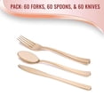 thumbnail image 5 of Smarty Shiny Metallic Gold Plastic Cutlery Combo Set (120 Guests), 5 of 6