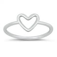 thumbnail image 1 of Sterling Silver Plain Open Heart Ring Size 7, 1 of 3