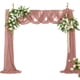 thumbnail image 1 of Tela para drapear con forma de arco de boda VACVELT, gasa rosa polvorienta, 2 unidades, 1 of 7