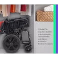 thumbnail image 4 of Silla de Ruedas de Traslado Ligera Plegable con Freno 4x4 negro, 4 of 10