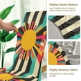 thumbnail image 5 of Yayeee 2 Pack Dining Chair Covers Stretch Parson Chairs Slipcovers Seat Protector, Geometric Sun, 5 of 6