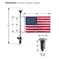 thumbnail image 3 of Pactrade Marine White LED Stern Light with Flat Base & US Flag, Model D-93 LM, 3 of 6