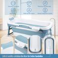 thumbnail image 4 of Trendix Portable Foldable Bathtub for Adult Kids, Large Collapsible Tub, Freestanding Surround Collapsible Bathtub for Hot Bath, Ice Bath (Blue, 56 inch), 4 of 9